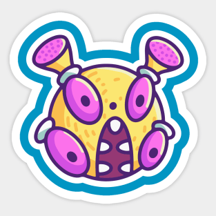 Cute Monster Head 2 Sticker